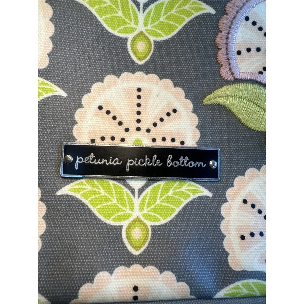 PETUNIA PICKLE BOTTOM Boxy Backpack DIAPER BAG GREEN/PINK‎ GRAY READ